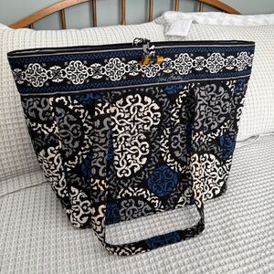 Vera Bradley Canterberry Cobalt Laptop Tote